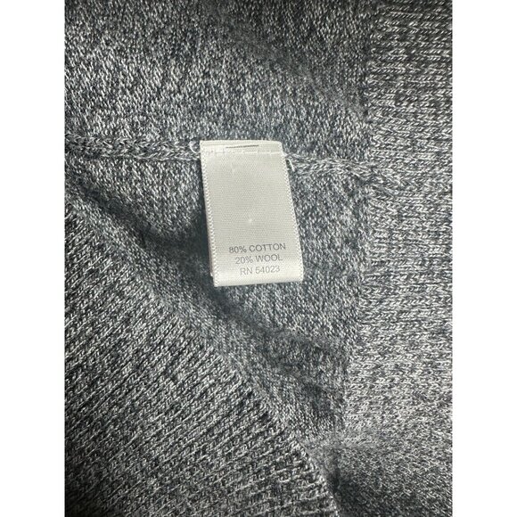 Banana Republic Mens Cowl Neck Cotton/Wool Blend Sweater size Large Grey - Picture 3 of 6